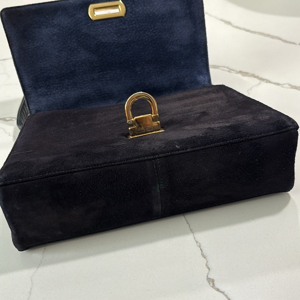 VTG Frenchy of California Vintage Navy Blue Evening Bag - Picture 2 of 16